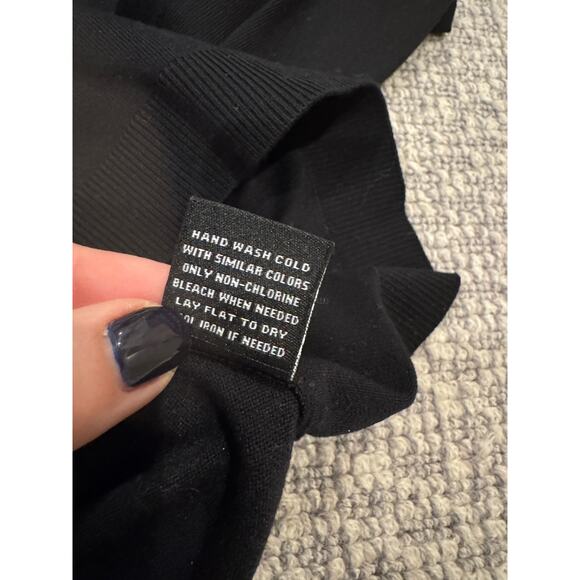 WOMEN'S 525 AMERICA CREW NECK LIGHTWEIGHT SWEATER Black Size Small $90 - Picture 4 of 5